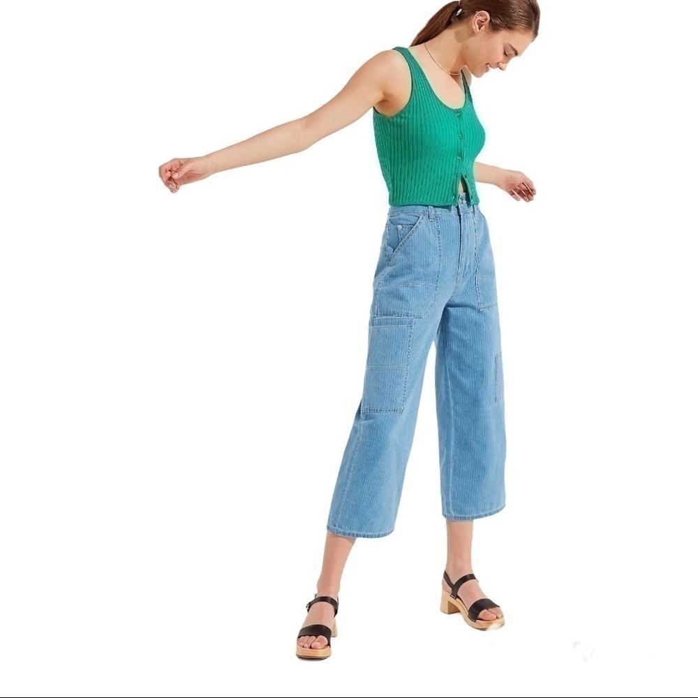 Urban Outfitters BDG Wide Leg Striped Cargo Jeans Size W27
